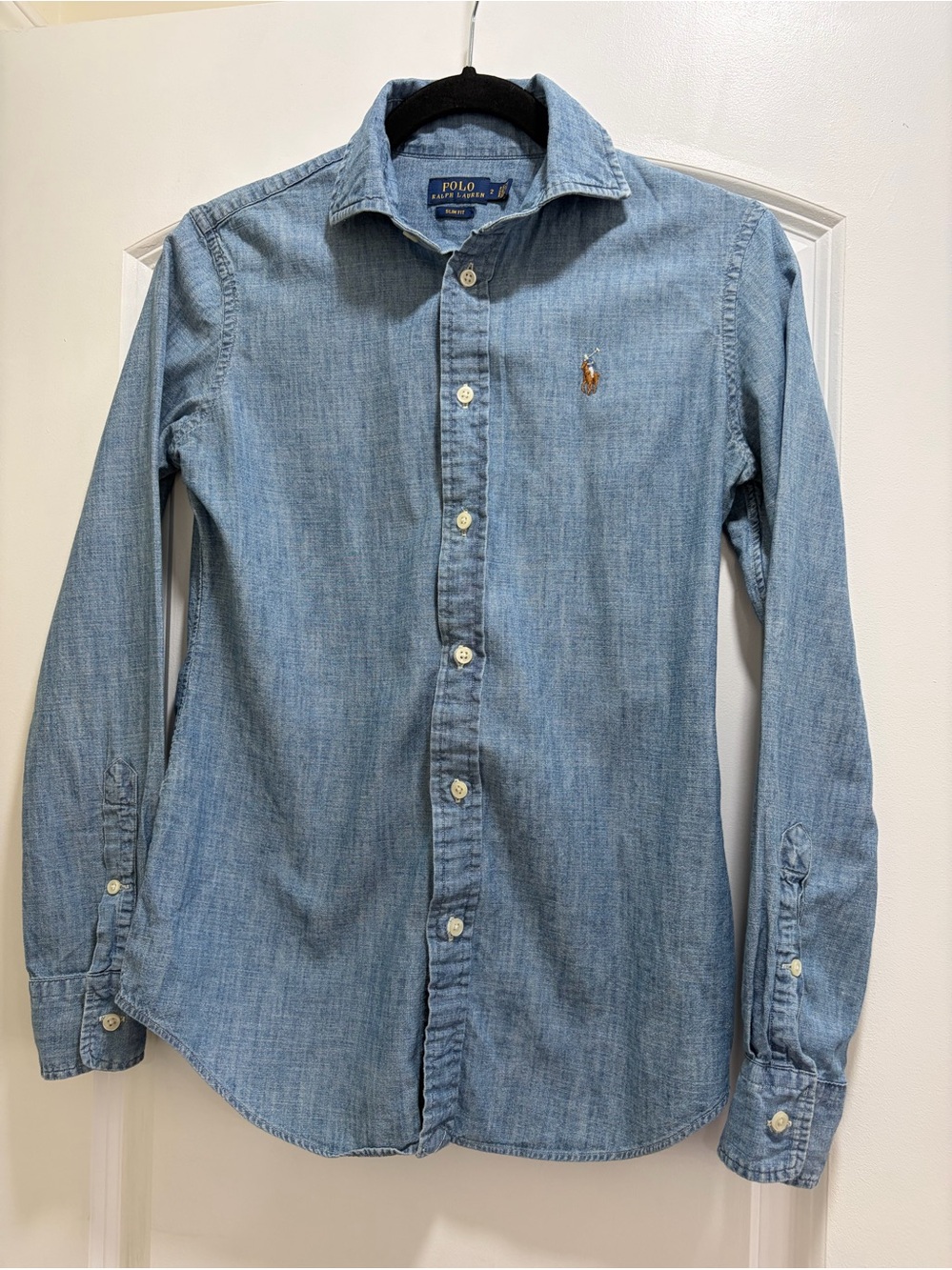 Polo Ralph Lauren Classic Chambray Button Down Shirt Slim Fit 2